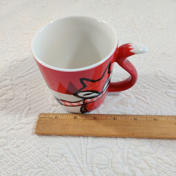 Starbucks 2016 Red Fox Tail Handle 12 oz Holiday Coffee Tea Mug Christmas Cup - Picture 8 of 9